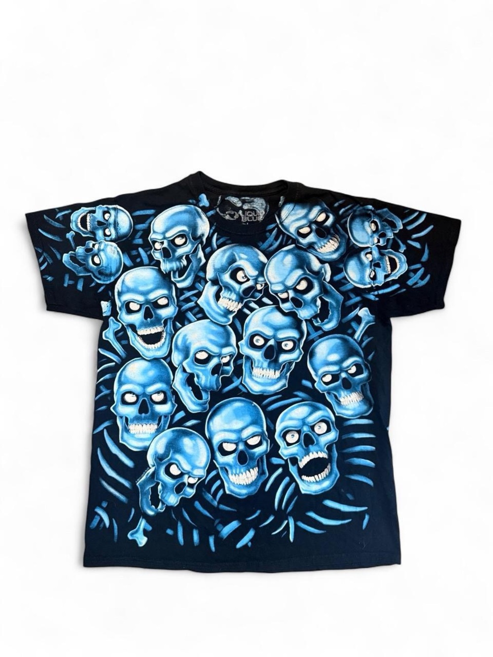 Liquid Blue skull tee